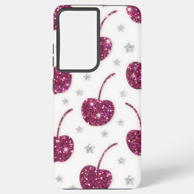 Cherry Glamour Y2K Aesthetic Samsung Galaxy S21+ Case (Back)