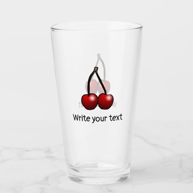 Cherry Glass Tumblers (Front)