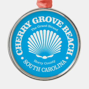Cherry Grove Beach Metal Ornament