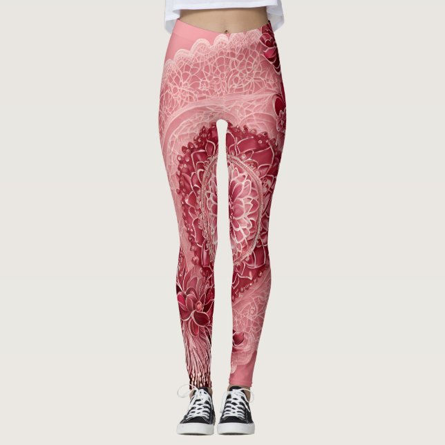 Cherry Gum AI art  Leggings (Front)