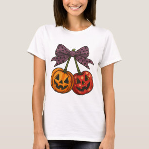 Cherry Halloween｜Halloween Cherries｜Pumpkin cherri T-Shirt