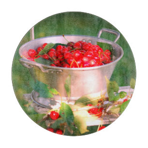 Cherry harvest,Cottage garden Rosalinde Cutting Board