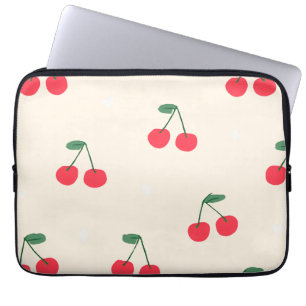 Cherry Hearts for teen Girls Laptop Sleeve