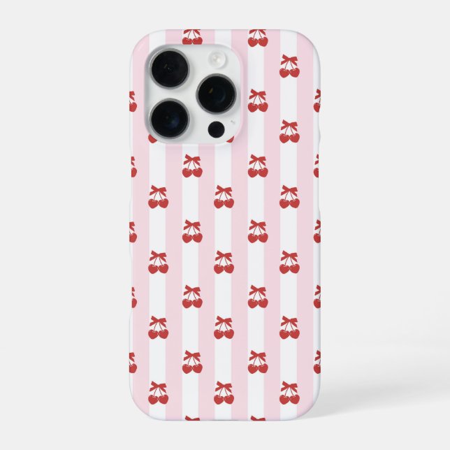 Cherry Hearts iPhone Case (Back)