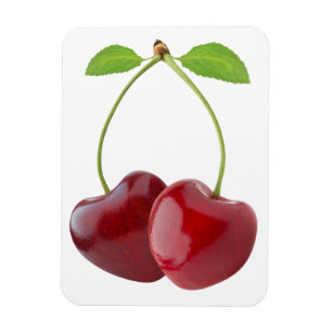Cherry hearts magnet