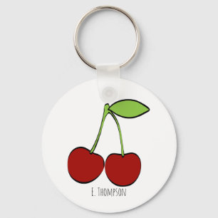 Cherry Illustration Keychain
