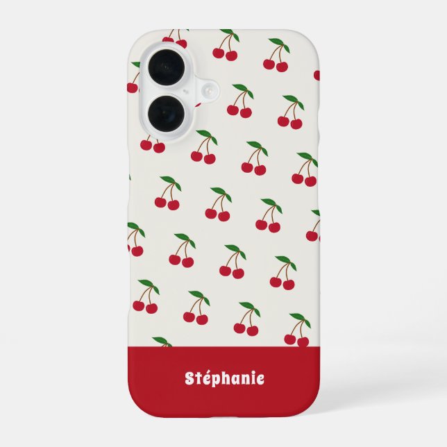 Cherry iPhone 16 Case (Back)