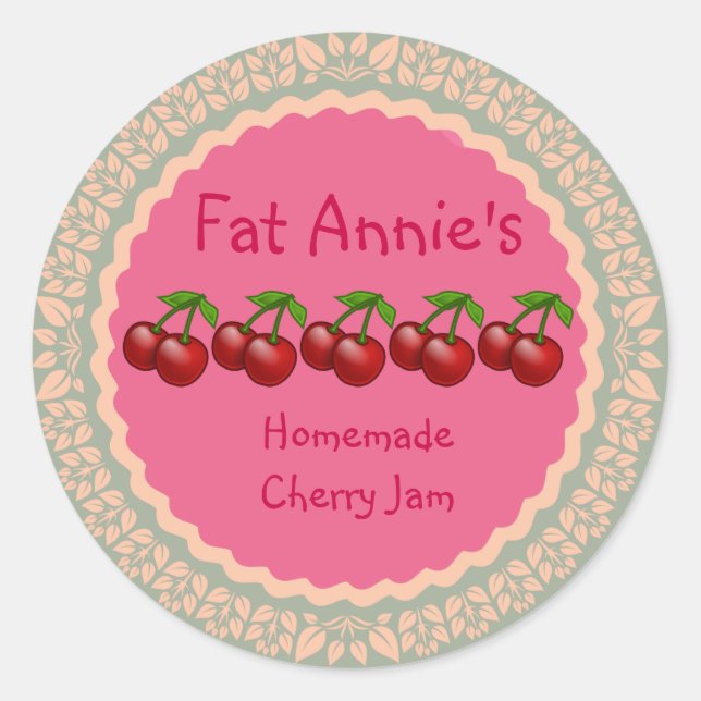 Cherry Jam Label (Front)