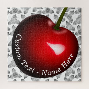 Cherry Jigsaw Puzzle Gift - Custom Text Name