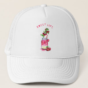 Cherry Juice Cool Drink Fruits Party Trucker Hat