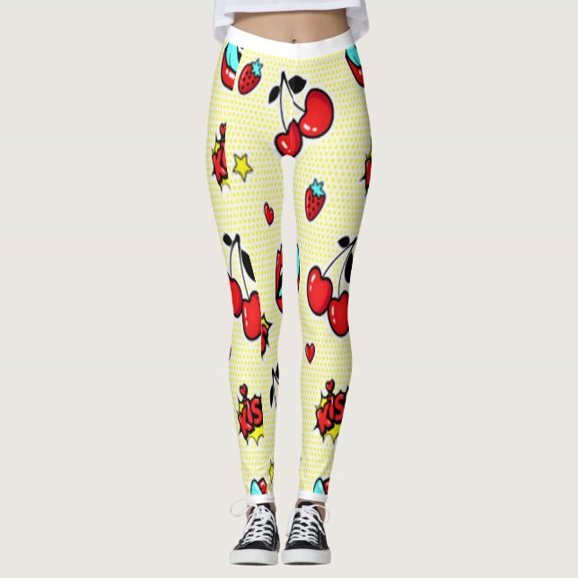 "Cherry Kiss" Leggings (Front)