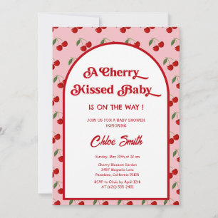 Cherry Kissed Baby Shower  Invitation