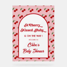 Cherry Kissed Baby Shower Welcome
