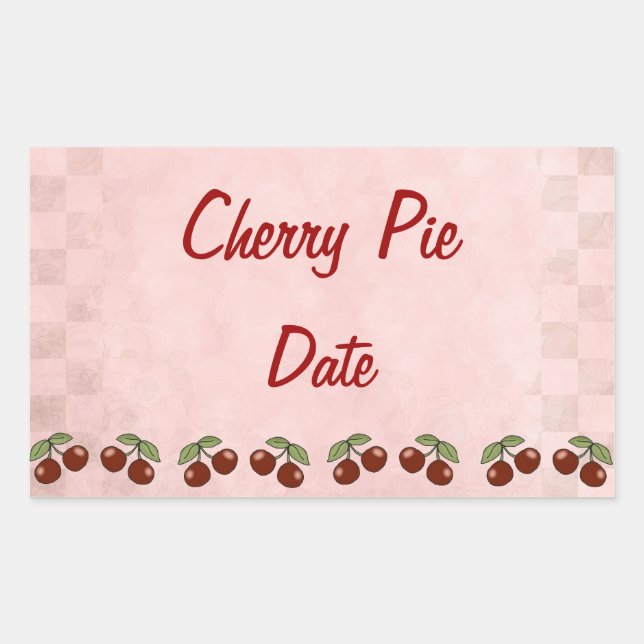 Cherry Kitchen Lables Sticker (Front)