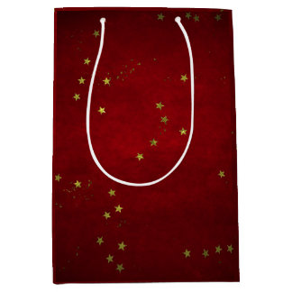 Cherry Lacquer Golden Star Medium Gift Bag