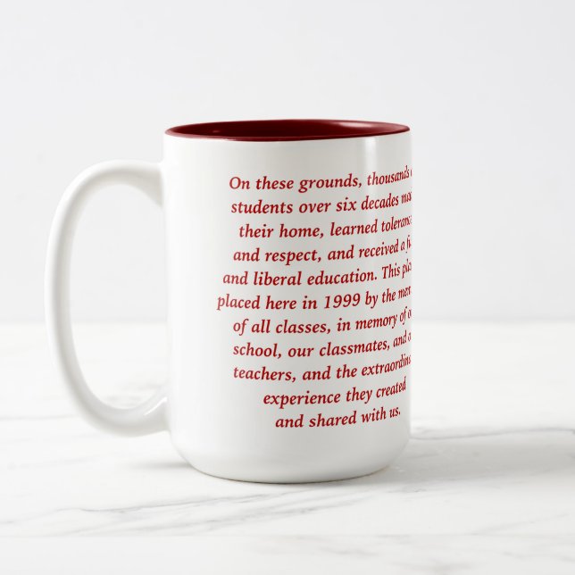Cherry Lawn School Mug Red (Left)
