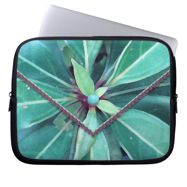 Cherry Leaves Clutch Laptop Sleeve (Front)