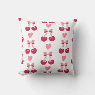 Cherry Love Charm Throw Pillow