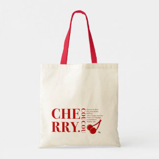 Cherry lyric tote bag