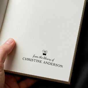 Cherry Make Your Own From The Library Of Book Rubber Stamp