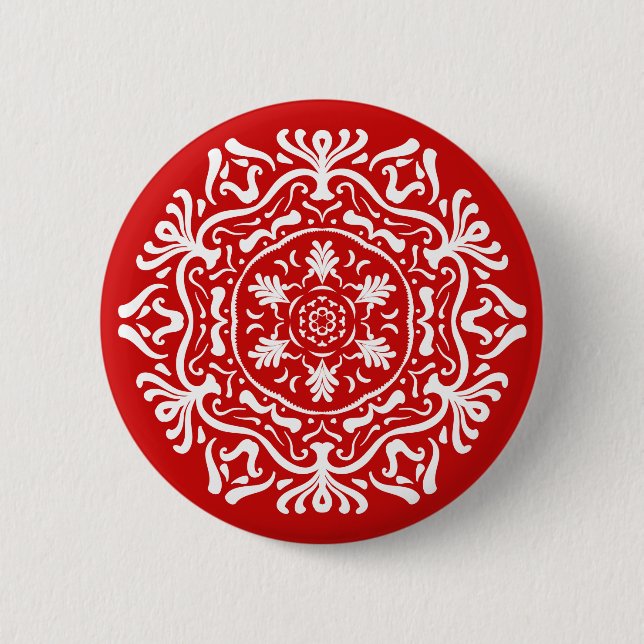 Cherry Mandala 2 Inch Round Button (Front)