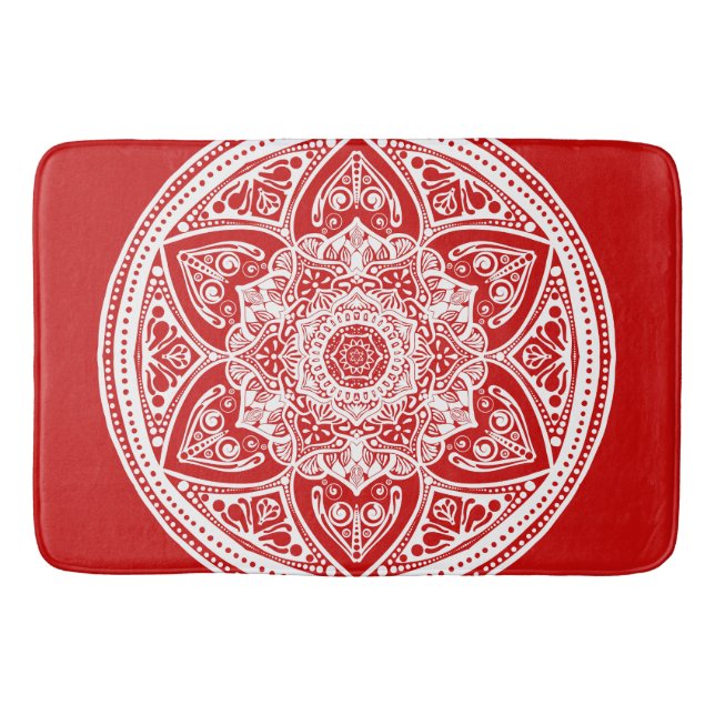 Cherry Mandala Bath Mat (Front)