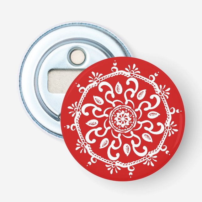 Cherry Mandala Bottle Opener (Front)