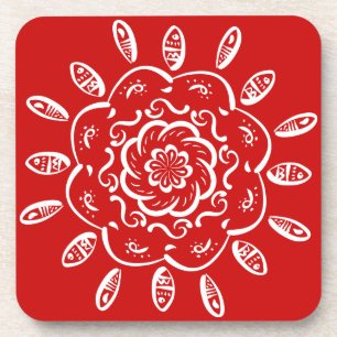 Cherry Mandala Coaster
