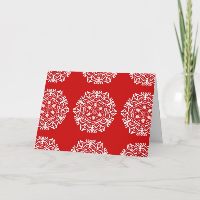 Cherry Mandala Holiday Card (Front)