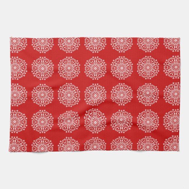 Cherry Mandala Kitchen Towel (Horizontal)