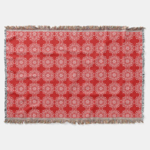 Cherry Mandala Throw Blanket