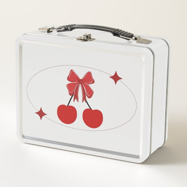 Cherry Metal Lunch Box (Front)