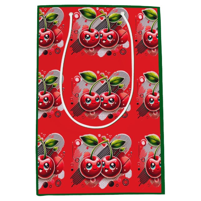 "Cherry Moods: Sweet & Sour Series" Medium Gift Bag (Front)