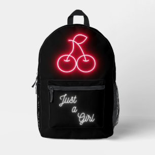 Cherry Neon  Printed Backpack