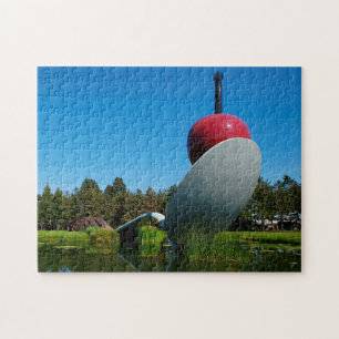 Cherry on a  Spoon Minnesota. Jigsaw Puzzle