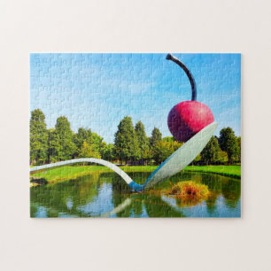 Cherry on a  Spoon Minnesota. Jigsaw Puzzle