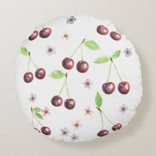 Cherry On A Top Round Pillow