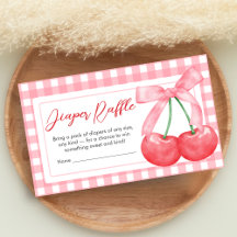Cherry on Top Baby Shower Diaper Raffle