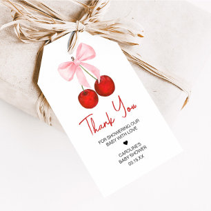 Cherry on Top Baby Shower Favour Tags