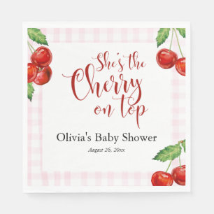 Cherry on top Baby Shower Napkin