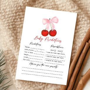 Cherry on Top Baby Shower Predictions Game