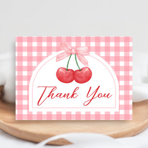 Cherry on Top Baby Shower Thank You Card