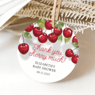 Cherry On Top Baby Shower Thank You Favour Tags
