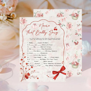 Cherry on Top Baby Song Game Floral Pink Bow