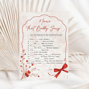 Cherry on Top Baby Song Game Pink Bow Shower