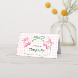 Cherry On Top Birthday Folded Menu Card