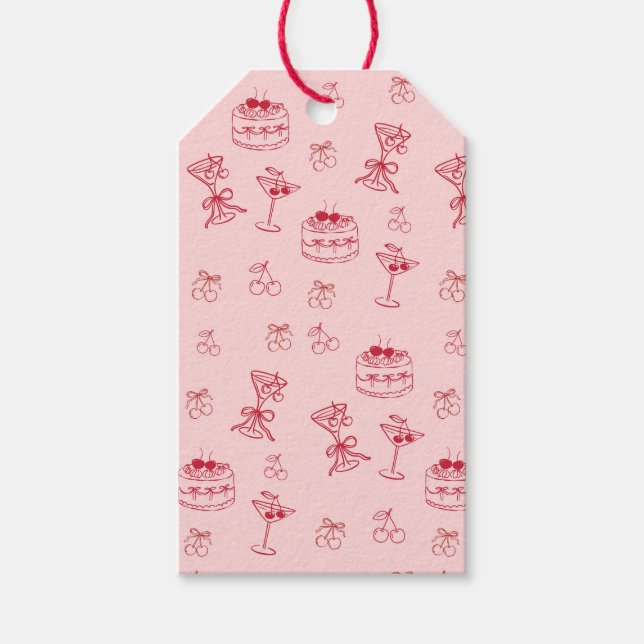 Cherry on Top Birthday Gift Tags (Front)