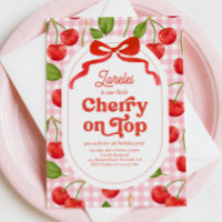 Cherry on Top Birthday Invitation