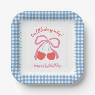 Cherry on Top Birthday Paper Plate
