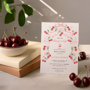 Cherry on Top   Bridal Shower  Invitation